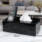 Living Room Simple Modern Light Luxury Creative Napkin Paper Box Marble Pattern Pi-Mart
