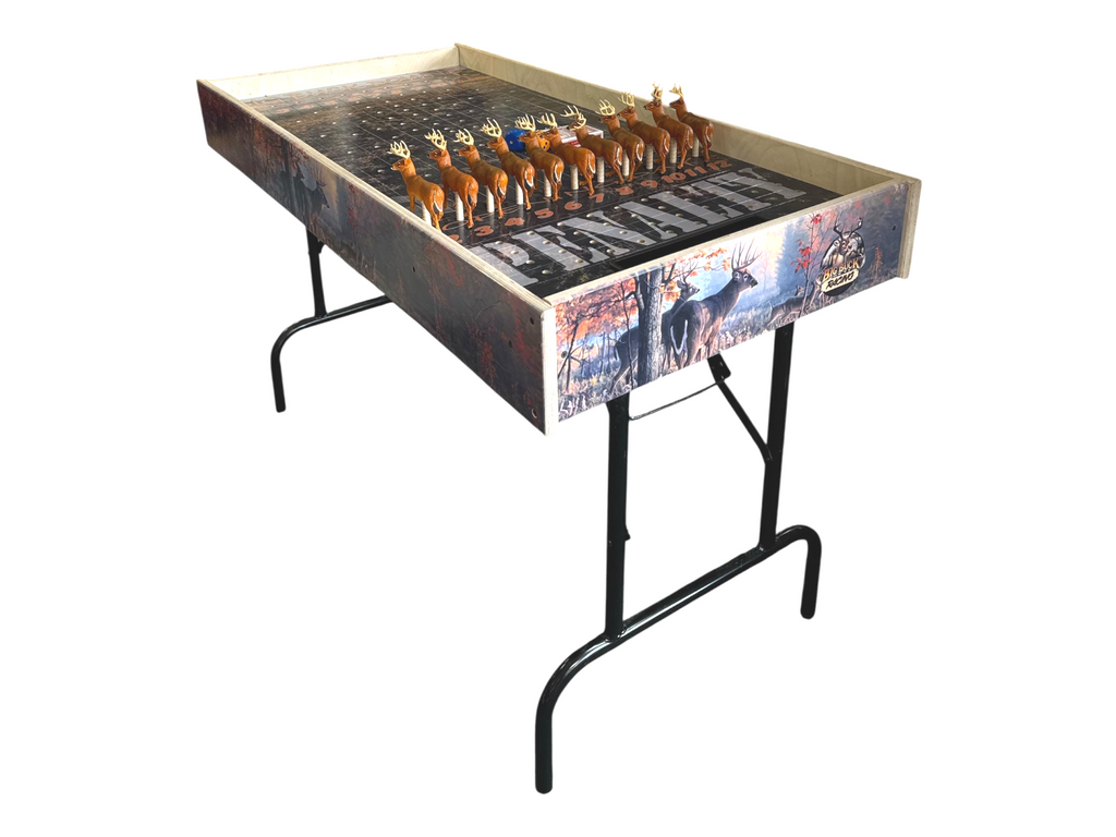 Big Buck Downs-  Jumbo Horse Game with Integrated Chip Pot Big Buck Derby Themed/ Hunting Themed Games/ Deer Themed Horse Racing/ Large Party Games/ Camping - SJB-DIAMOND ELITES
