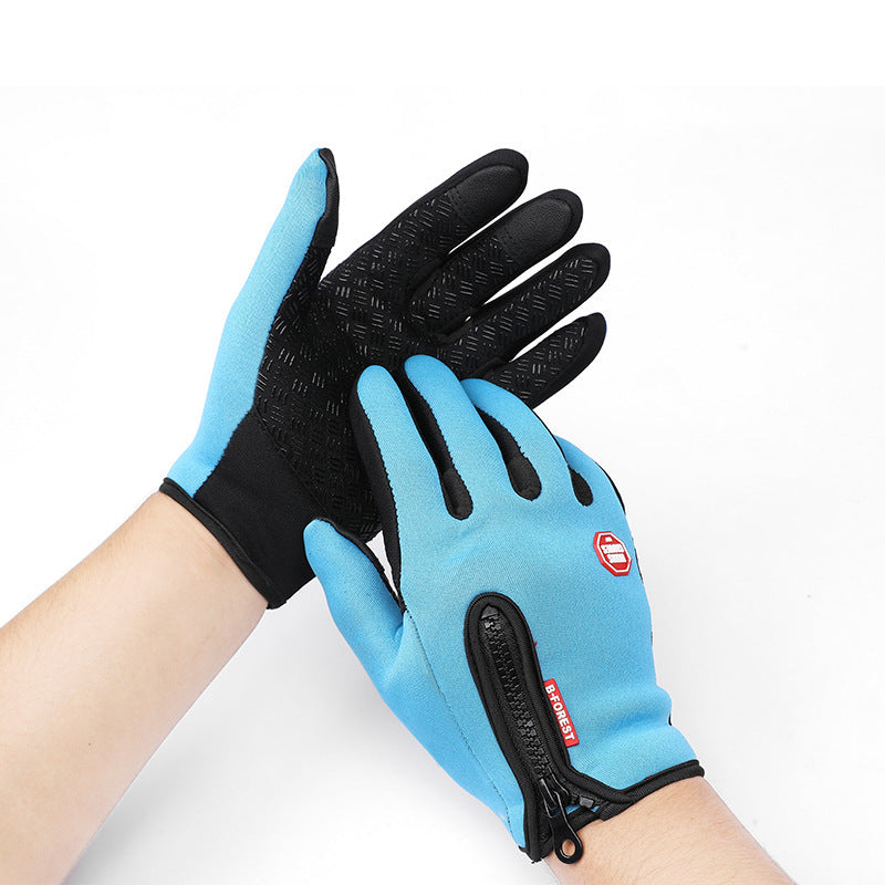 Winter Gloves Touch Screen Riding Motorcycle Sliding Waterproof Sports Gloves With Fleece Pi-Mart