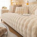 Winter Thickened Rabbit Plush Modern Sofa Cushion Pi-Mart