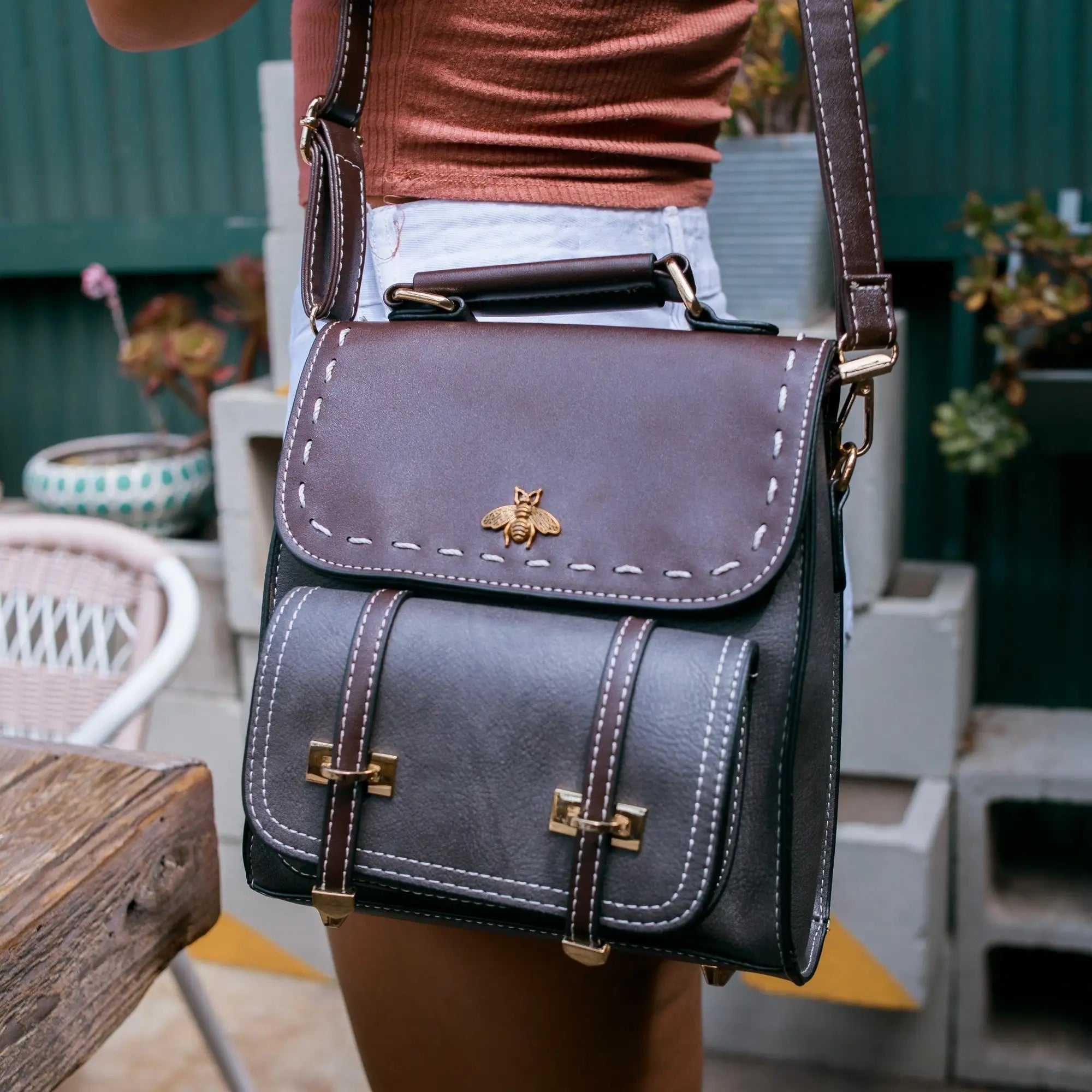 Bumblebee Leather Backpack Pi-Mart