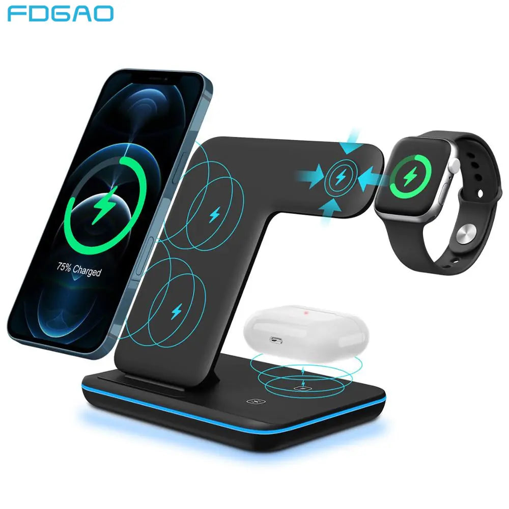 15W 3 in 1 Wireless Charger Pi-Mart