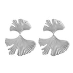 Gold Statement Earrings for Women Large Gold Earrings Gold Flower Earrings Ginkgo Leaf Earrings Summer Beach Party Jewelry for Women