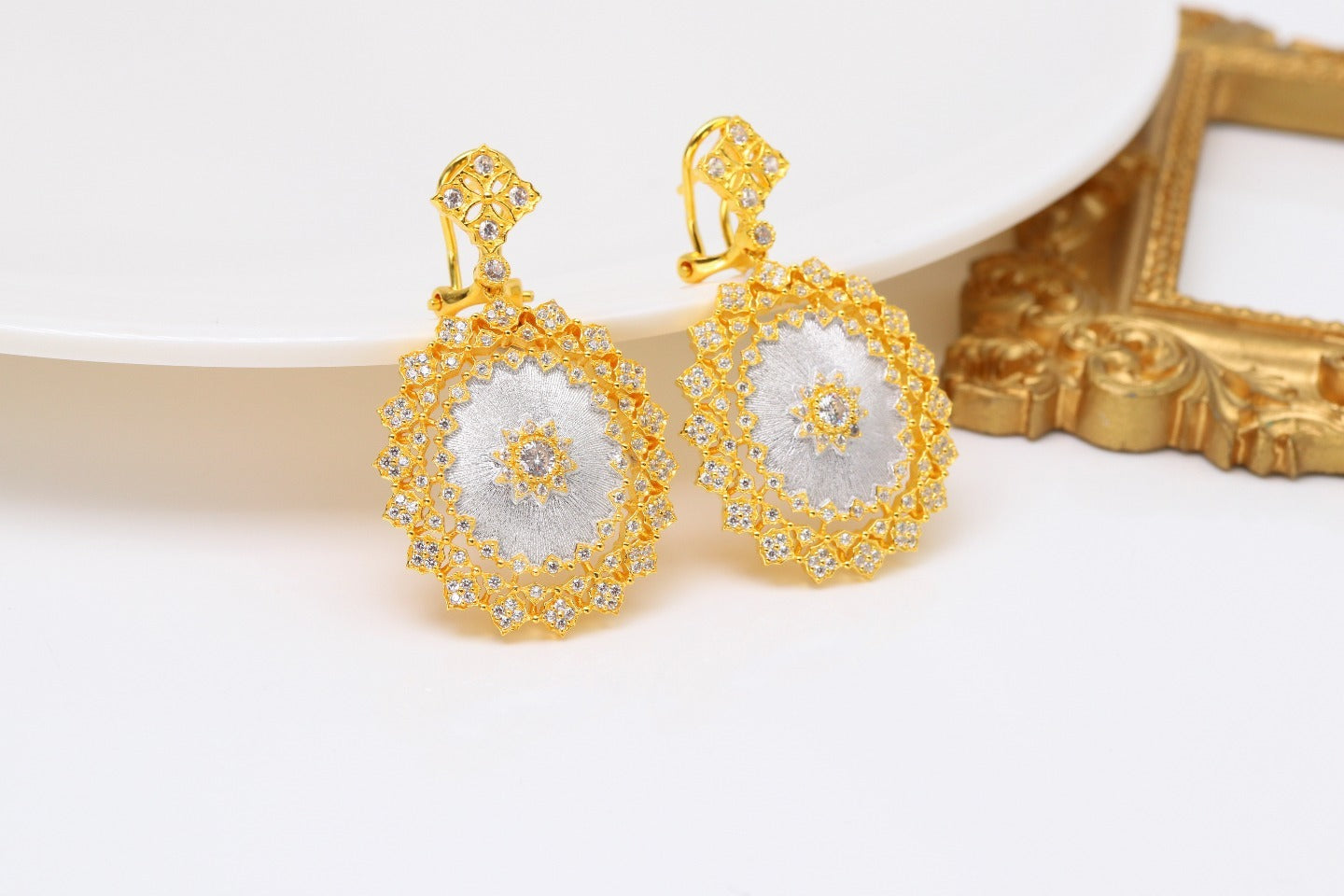 Light Luxury 925 Colorful Brushed Earrings Pi-Mart