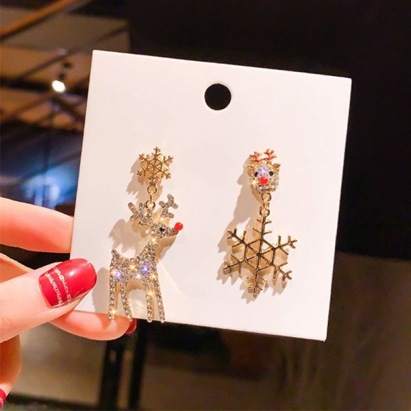 Christmas Snowflake Stud Earrings Pi-Mart