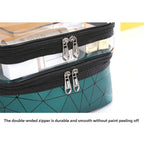 Multifunctional double-layer cosmetic bag, transparent storage bag, travel portable tote bag, large-capacity waterproof toilet bag - SJB-DIAMOND ELITES