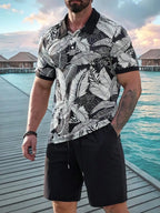 3D Digital Printing Men's Casual Loose Shirt Shorts