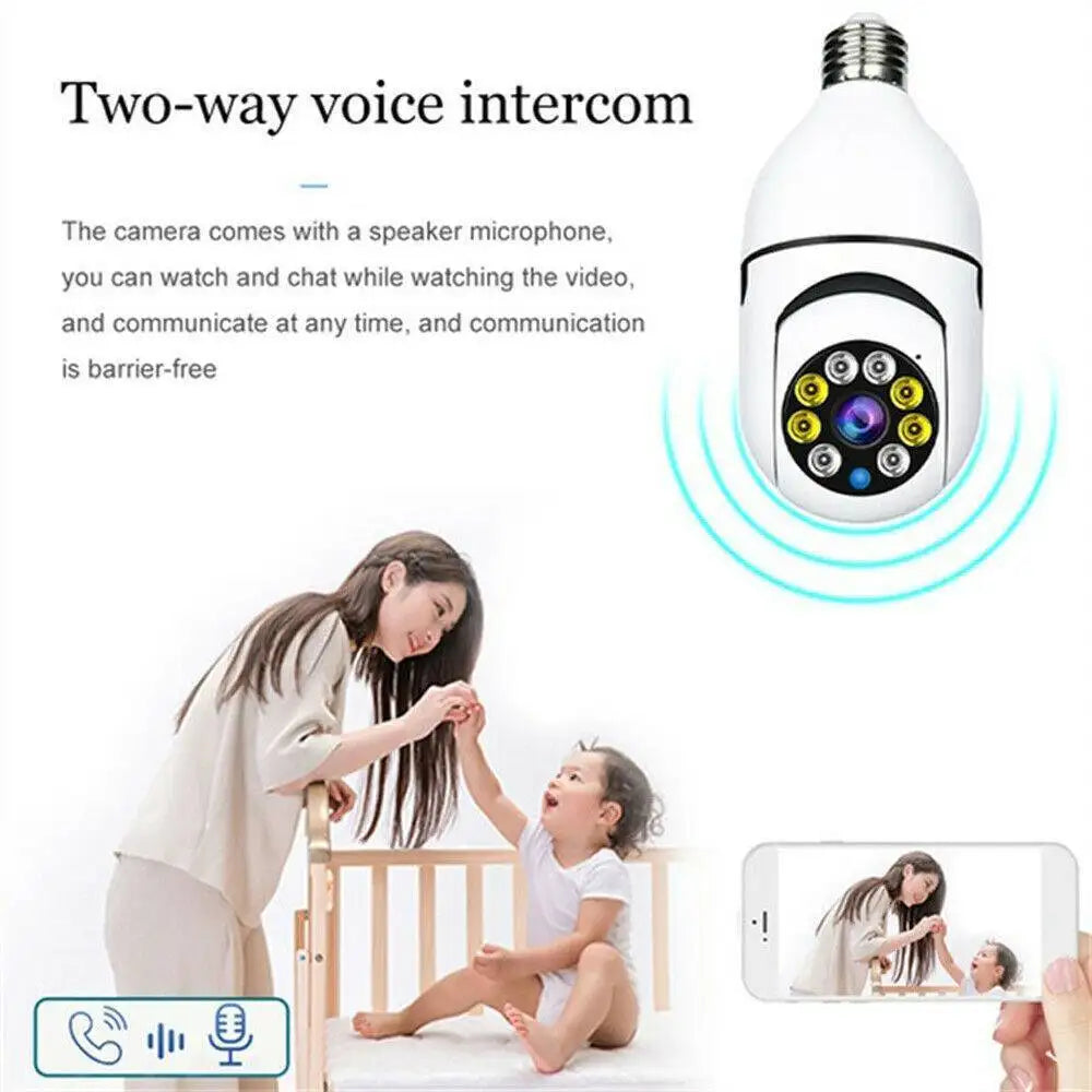 IR E27 Light Bulb Camera 1080P HD Wireless Wifi Smart Home Security Camera - SJB-DIAMOND ELITES