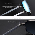 Luxury Elegent Vintage Retro Brand Designer Polarized Sunglasses Square Classic Shades Glasses WIth  UV400 Protection - SJB-DIAMOND ELITES