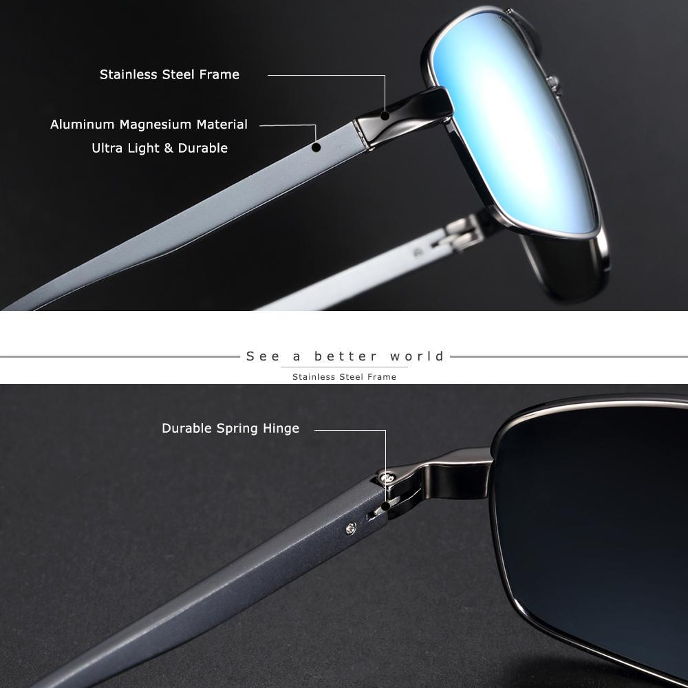 Luxury Elegent Vintage Retro Brand Designer Polarized Sunglasses Square Classic Shades Glasses WIth  UV400 Protection - SJB-DIAMOND ELITES