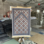 1pc Luxury Muslim Prayer Mat, Non-Slip Printed Islamic Kabah, Soft Worship Cushion, Meditation Rug, Pilgrimage Blanket, Islamic Prayer Carpet, Ideal Islamic Gift Lootquake LLC