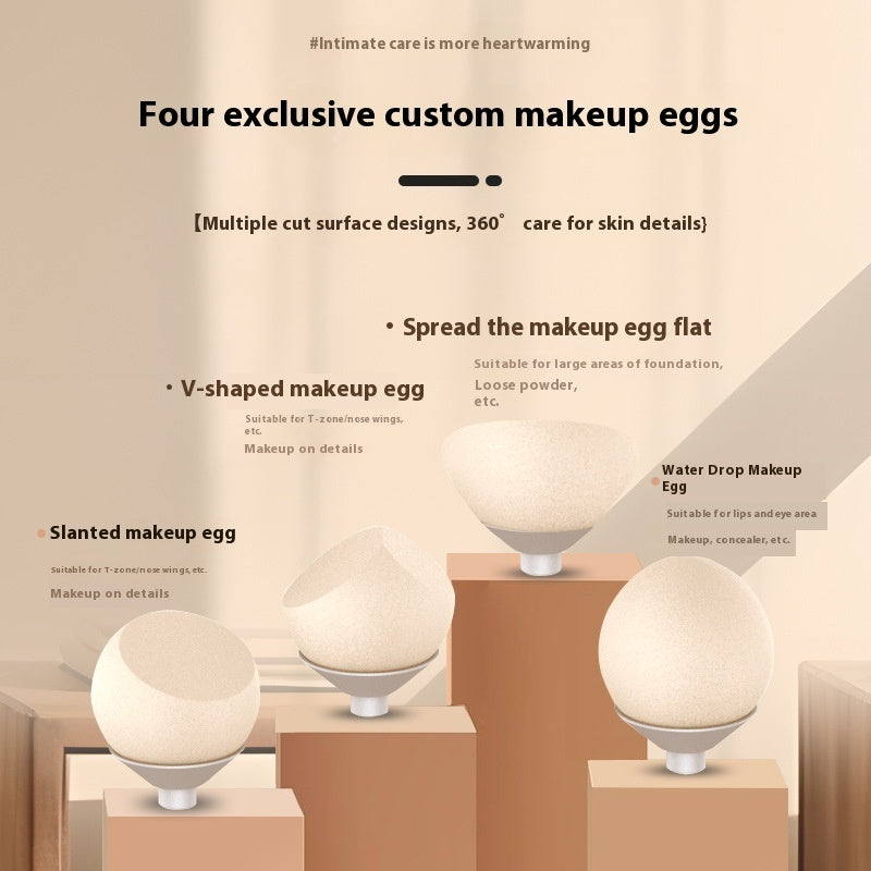 Smudge-Proof Makeup Applicator - Electric Vibrating Powder Puff for Wet & Dry Foundation - Gold & White | Flawless, Airbrush Finish