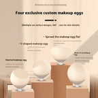 Smudge-Proof Makeup Applicator - Electric Vibrating Powder Puff for Wet & Dry Foundation - Gold & White | Flawless, Airbrush Finish