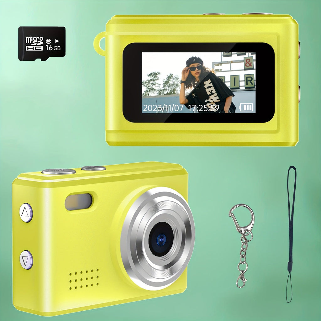 [Autofocus | 16x Zoom] 56MP Autofocus Mini Digital Camera, 16x Zoom | 2.8-inch Screen, 16GB SD Card, Shock-proof | Travel, Vlog, For Adults, Birthday Gifts For Friends And Beginners, Small Keychain Camera Lootquake LLC