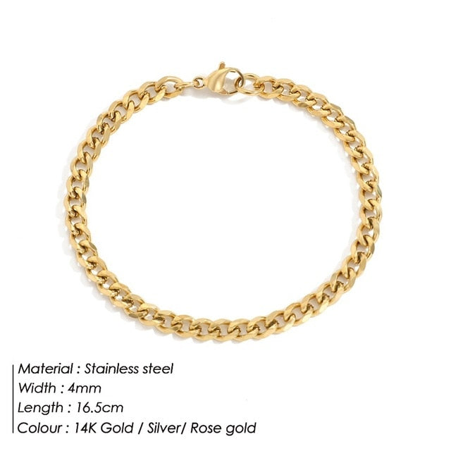 Curb Chain Stainless Steel Bracelet Pi-Mart