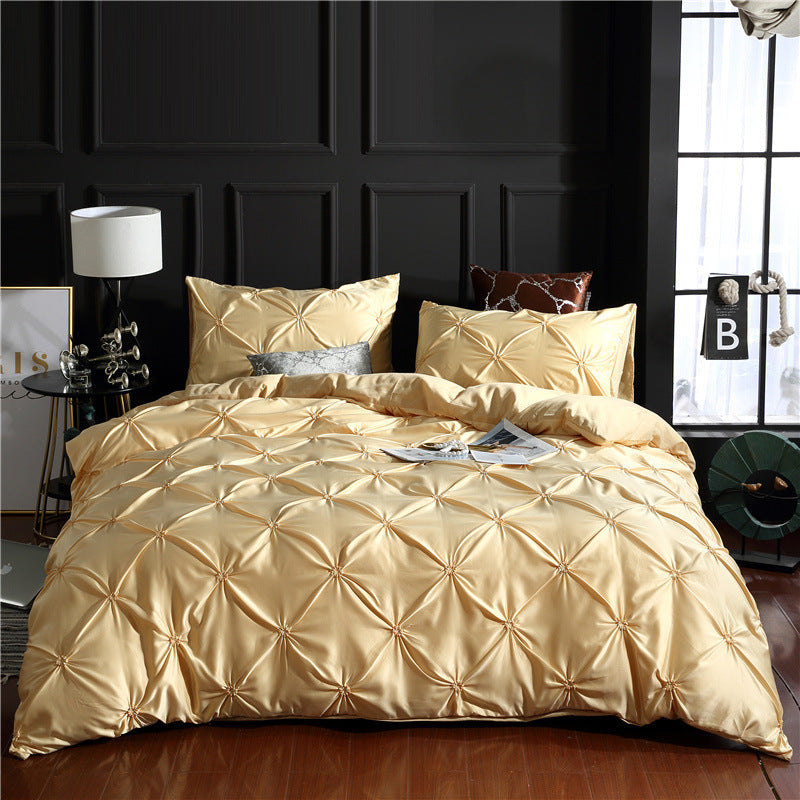 Three-piece Solid Color Bed Sheet Duvet Cover Pi-Mart