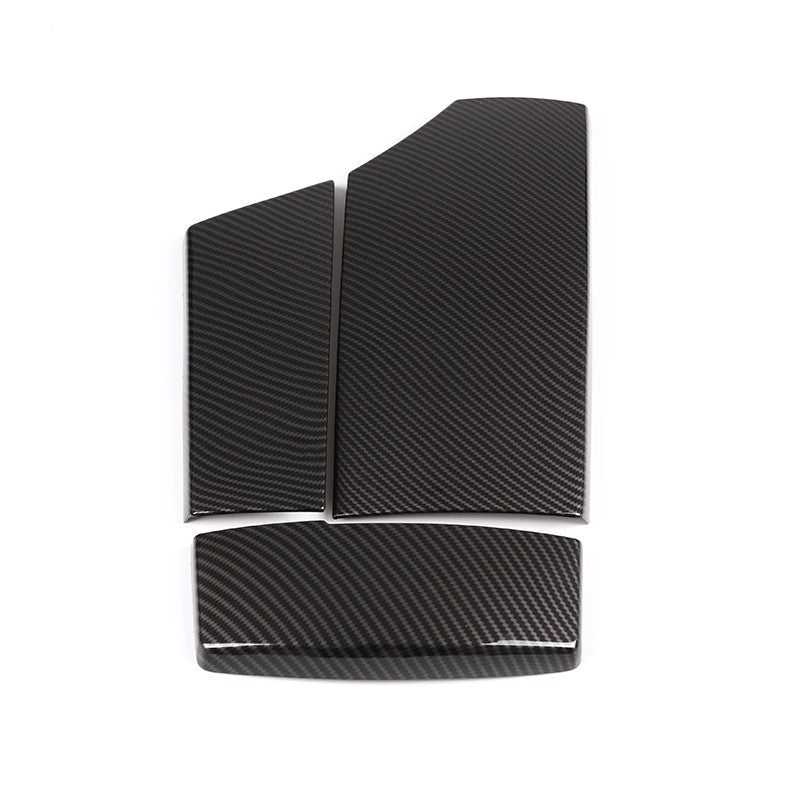 Armrest Box Protective Cover ABS Carbon Fiber Pattern 3-piece Set Pi-Mart