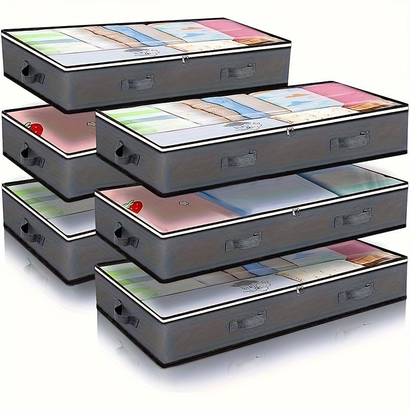 [Under Bed Storage] 90L Under Bed Storage Containers | Toy Organizers and Wrapping Paper Storage Bags with Clear Window and Reinforced Handles for Blanket, Comforter, Bedding, Clothes