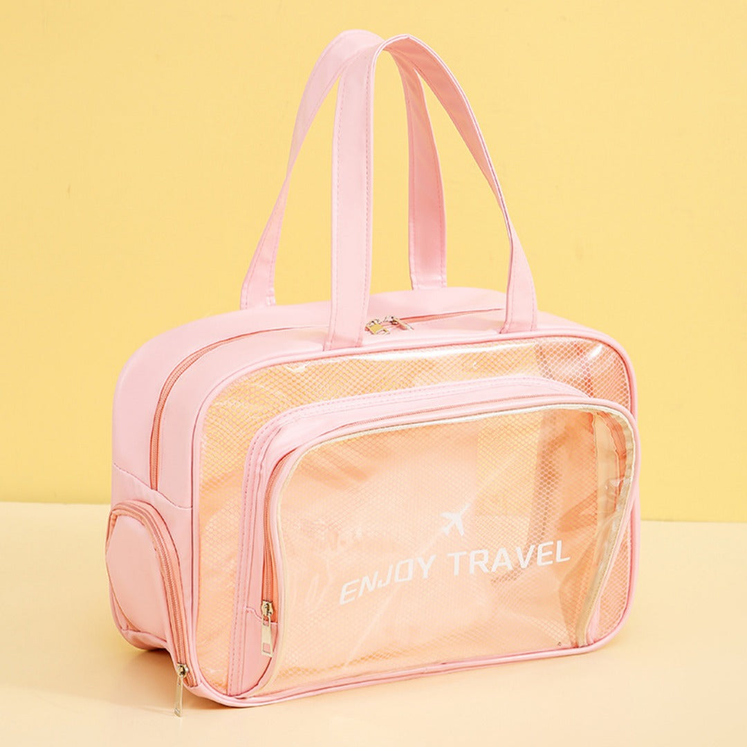 Waterproof beach bag, wet and dry separation fitness bag, toiletry bag, storage goggles, swimsuit swimming bag, Transparent Cosmetic Bag, - SJB-DIAMOND ELITES