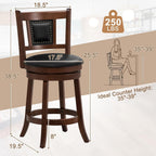 Ergonomic Swivel Bar Stools Set of Two Lootquake LLC