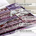 1pc To Grandma Lovely Saying Flannel Blanket, Summer Air Conditioning Blanket, Autumn And Winter Nap Print Blankets