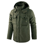 Thick Detachable Hat Lambswool Jacket