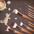 Red Highlight Eye Shadow Eyebrow Brush Makeup Set Pi-Mart