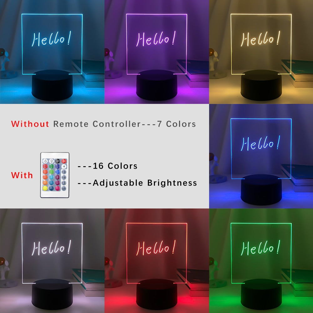 Board with Mark Pen Color Changing Lamp Pi-Mart