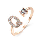 Adjustable 26 Initial Letter Ring Fashion Jewelry For Women Simple Elegant Jewelry Pi-Mart