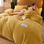 Milk Velvet Four-piece Velvet Duvet Cover Sheet Pi-Mart