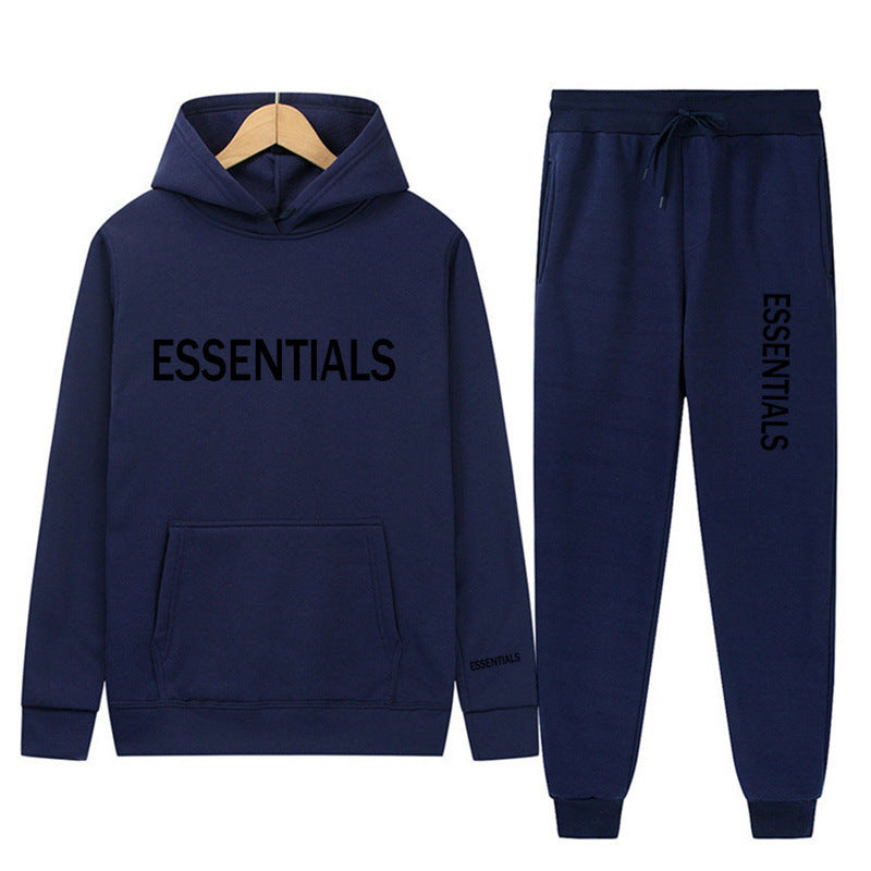 Essentials Sweatshirt Suit Men's and Women's Sweatshirt and Pant 2-Piece Set Hip-Hop Hoodie Suit by Pi-Mart Pi-Mart