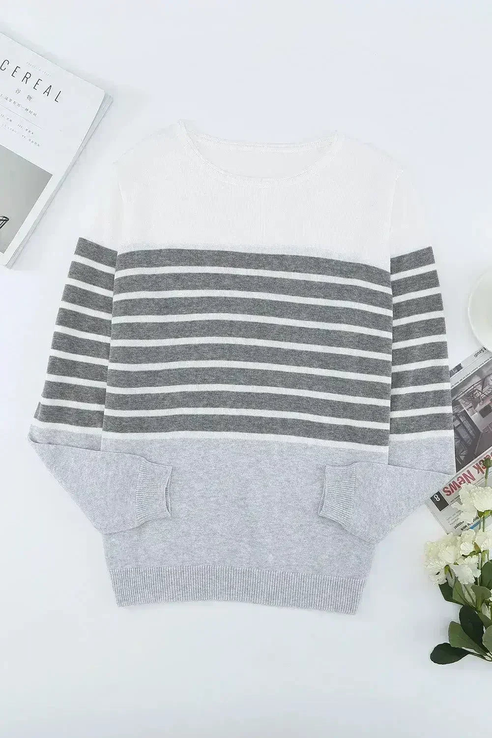 Striped Colorblock Sweater - SJB-DIAMOND ELITES