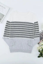 Striped Colorblock Sweater - SJB-DIAMOND ELITES