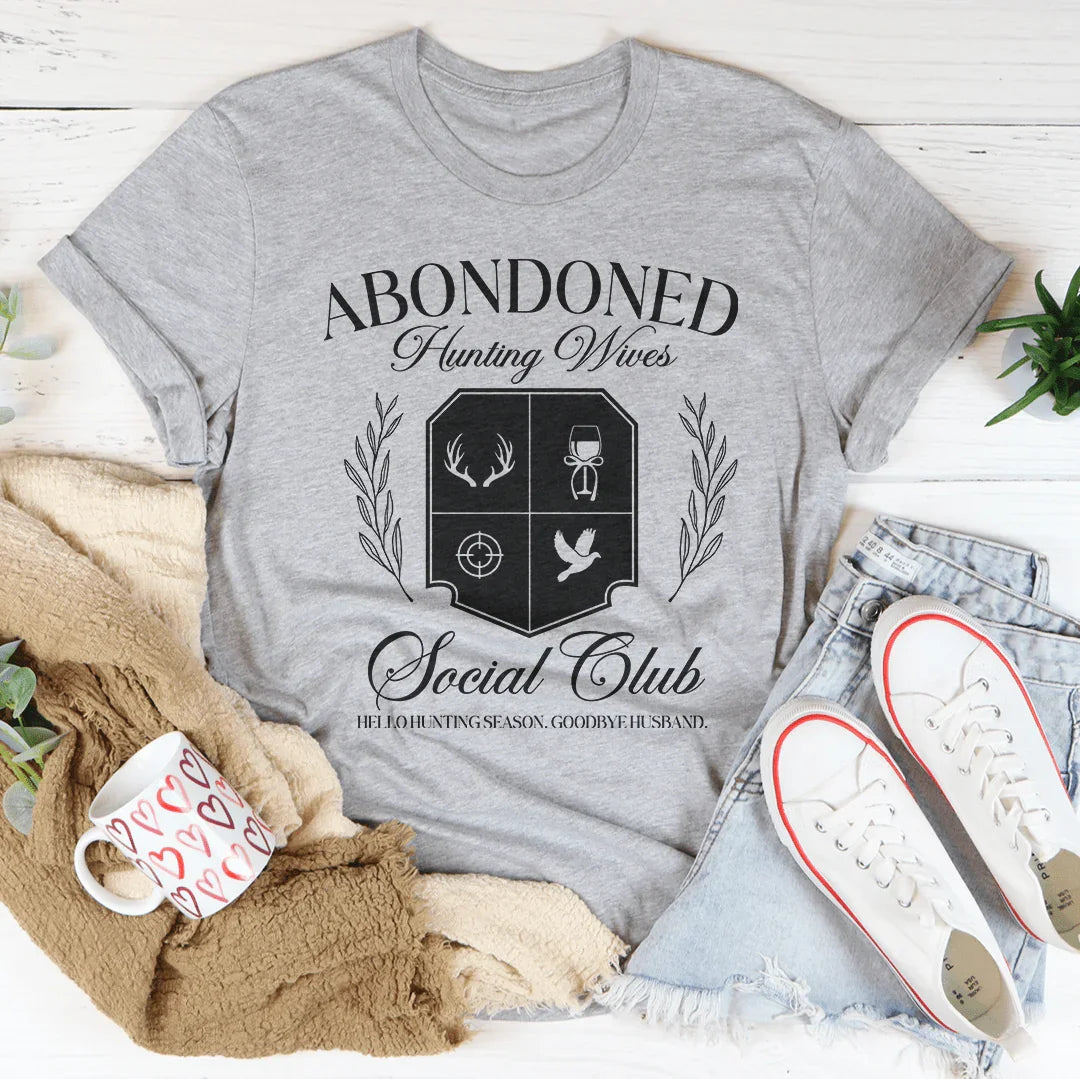 Abandoned Hunting Wife Social Club Tee Peachy Sunday