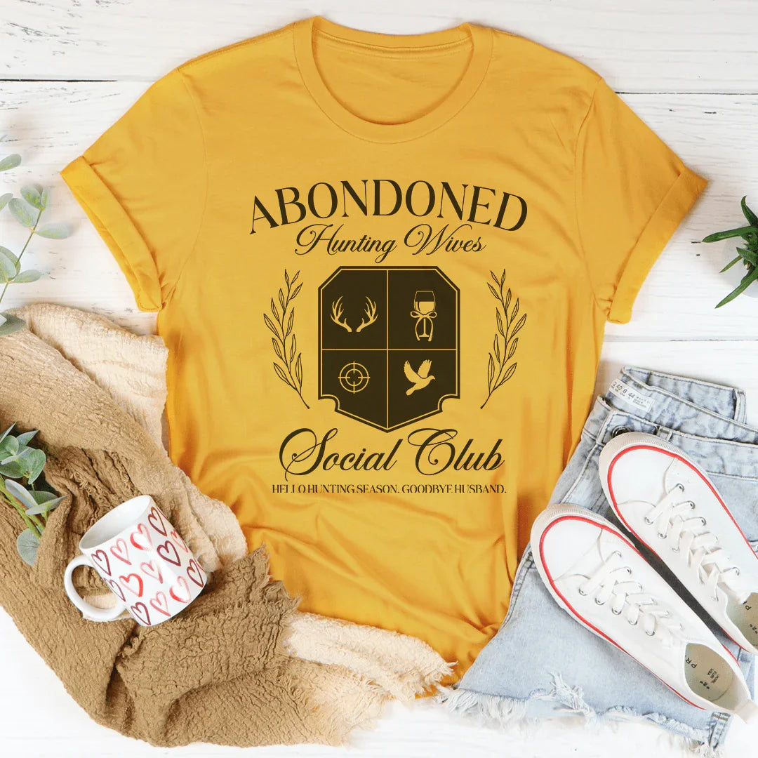 Abandoned Hunting Wife Social Club Tee Peachy Sunday
