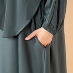 Abaya With Niqab and Khimar | Satin Niqab Khimar and Abaya (MK024)