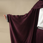 Abaya With Satin Shirt And Rhinestone Trousers | 4-Piece Set Abaya (MOA060) - SJB-DIAMOND ELITES