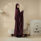 Abaya With Satin Shirt And Rhinestone Trousers | 4-Piece Set Abaya (MOA060) - SJB-DIAMOND ELITES