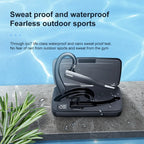 Comfortable Bluetooth Earpiece Wireless Earphone Bluetooth 5.0 Handsfree Earpiece Noise Cancelling HiFi Headset With Dual HD Mic For All Smart Phones Ear Wireless Bluetooth Sport Lightweight Headphones With Case Standby Time For Business Workout Driving Stevvex
