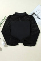 Mock Neck Long Sleeve Blouse - Stylish & Trendy Blouse - SJB-DIAMOND ELITES