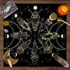 Tarot Tablecloth Board Game Decorative Cloth Have Your Power Mandala Moon Phase Floral Butterfly Tablecloth Pi-Mart