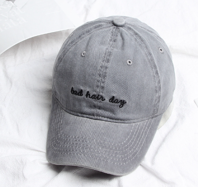 Baseball Cap Bad Hair Day Embroidery Letter Pi-Mart