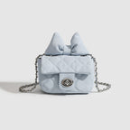 Mini fashion small square bag, summer ballet sports style bow mini crossbody bag, rhombus mini crossbody bag for women, toddler purse