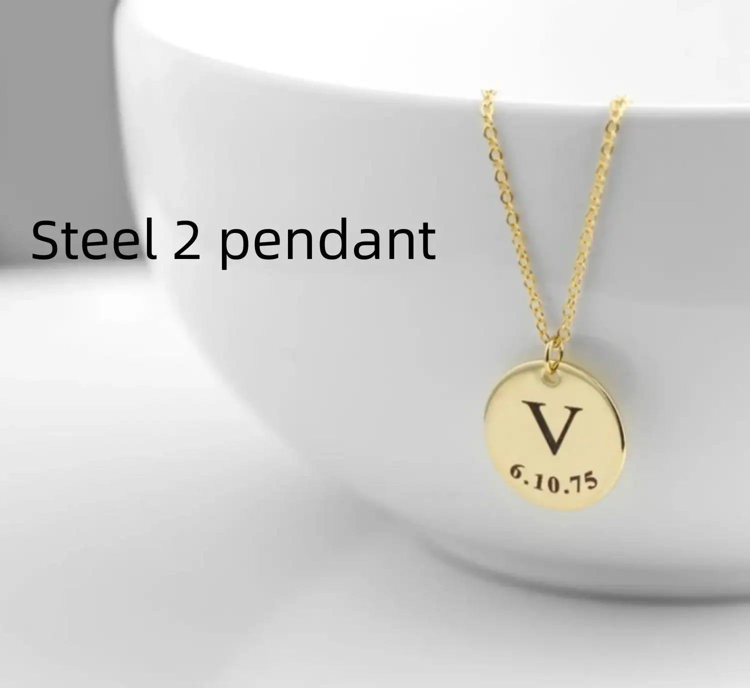 Personalized Pendant Stainless Steel Necklace