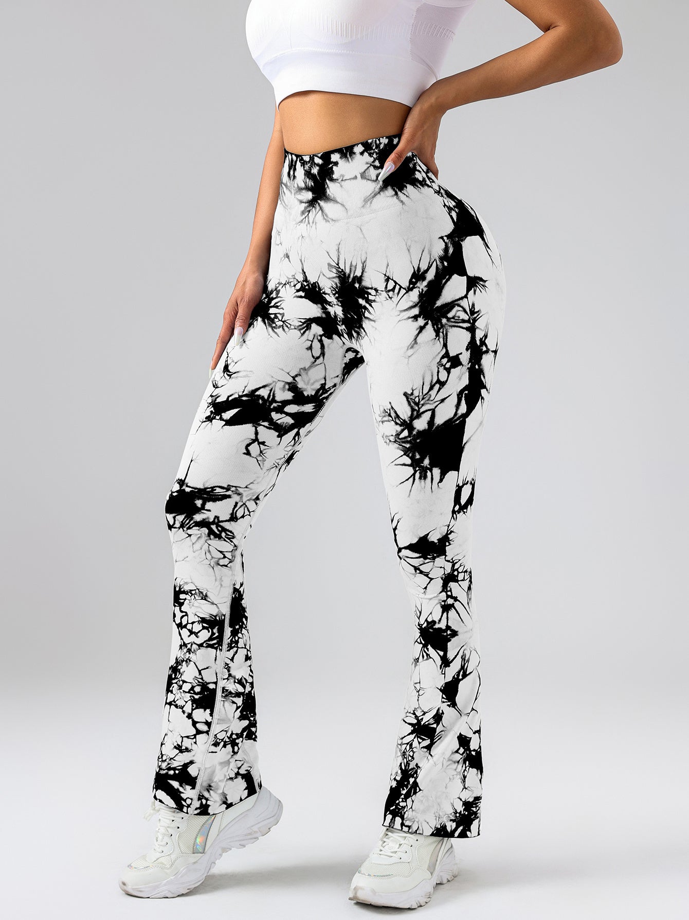 High-Waist Tummy Control Flare Yoga leggings For Women - SJB-DIAMOND ELITES
