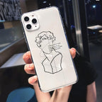 Abstract Soft Unique Silicon Phone Case For iPhone 14 13 Pro Max 12 Pro Luxury Clear Transparent Charming Silicone Protective Lightweight Ultra Thin Cover Pattern Printed  Back Cover Stevvex