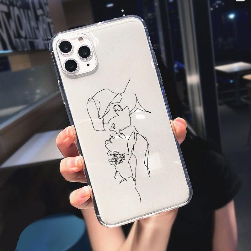 Abstract Soft Unique Silicon Phone Case For iPhone 14 13 Pro Max 12 Pro Luxury Clear Transparent Charming Silicone Protective Lightweight Ultra Thin Cover Pattern Printed  Back Cover Stevvex