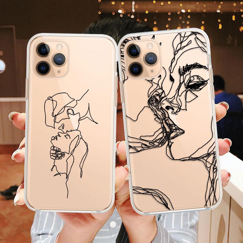 Abstract Soft Unique Silicon Phone Case For iPhone 14 13 Pro Max 12 Pro Luxury Clear Transparent Charming Silicone Protective Lightweight Ultra Thin Cover Pattern Printed  Back Cover Stevvex