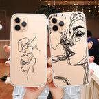 Abstract Soft Unique Silicon Phone Case For iPhone 14 13 Pro Max 12 Pro Luxury Clear Transparent Charming Silicone Protective Lightweight Ultra Thin Cover Pattern Printed  Back Cover Stevvex