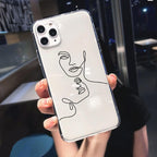 Abstract Soft Unique Silicon Phone Case For iPhone 14 13 Pro Max 12 Pro Luxury Clear Transparent Charming Silicone Protective Lightweight Ultra Thin Cover Pattern Printed  Back Cover Stevvex